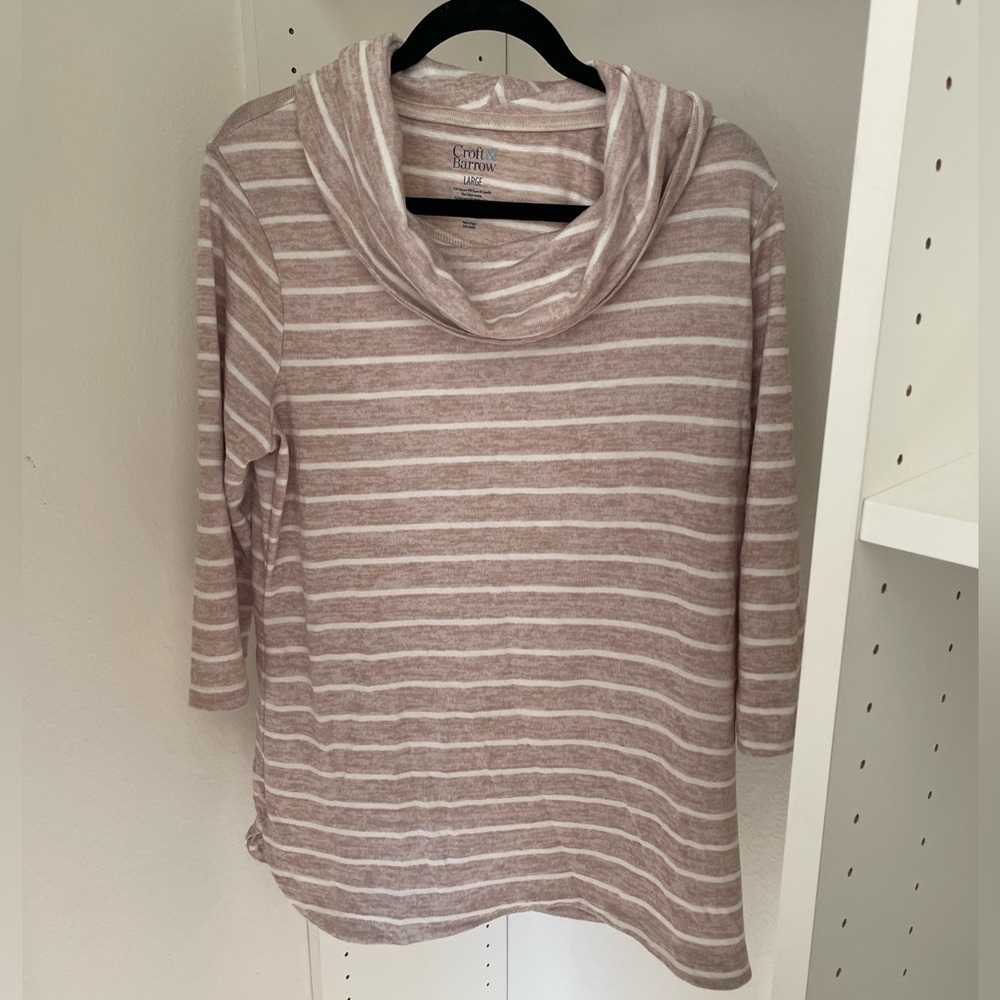 Striped Turtle Neck Long Sleeve